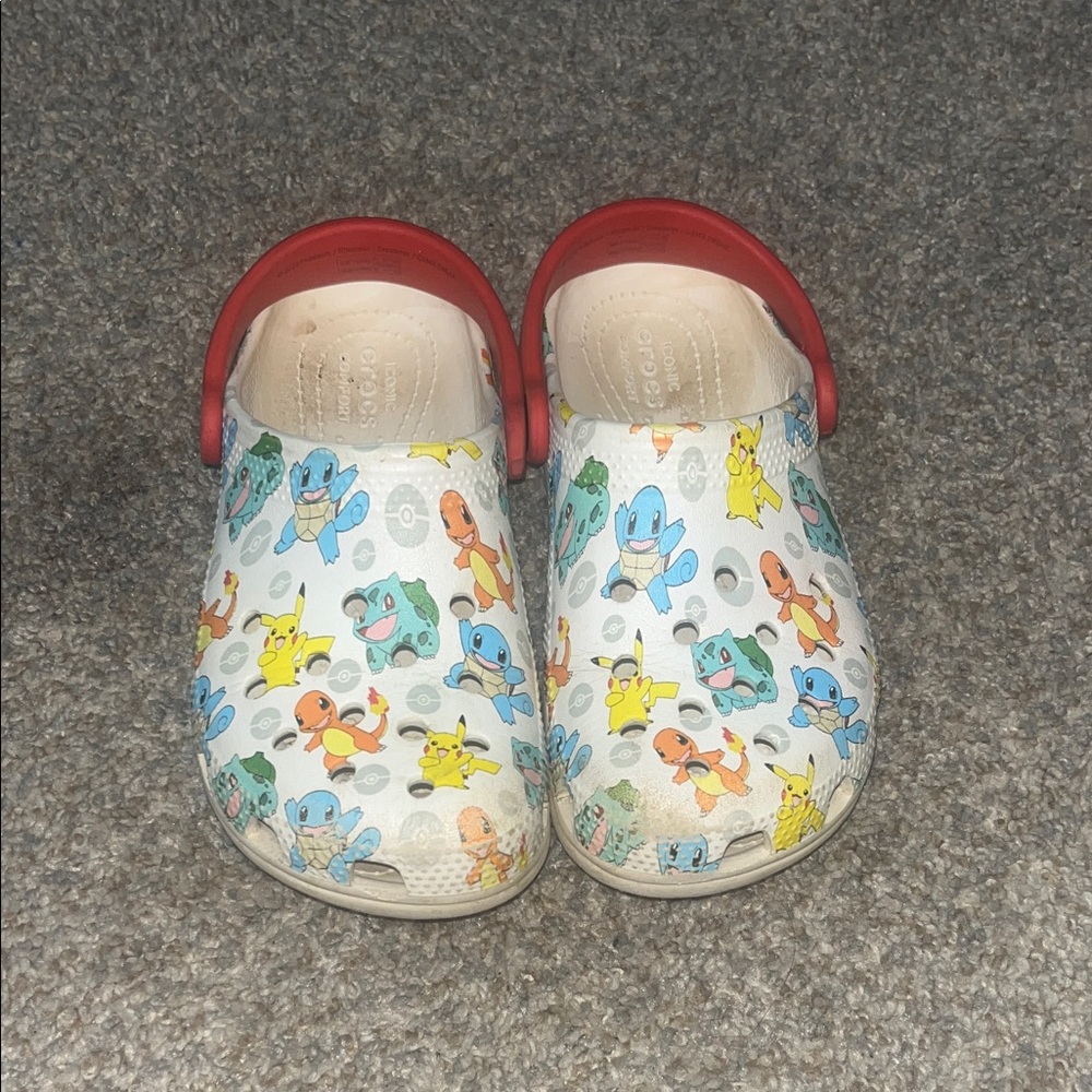 Pokemon CROCS Kids  - Red & White